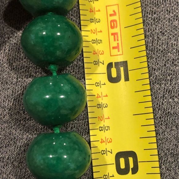 Vintage Sterling Silver Aventurine Natural Stone Necklace - Picture 5 of 13